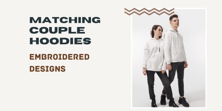 matching couple hoodies with embroidered designs for a healthy relationship gift
